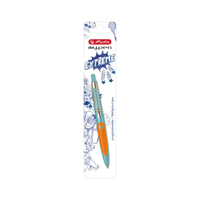 herlitz-kugelschreiber-my-pen-t-rkis-orange-mine-m-1-st-ck image 1