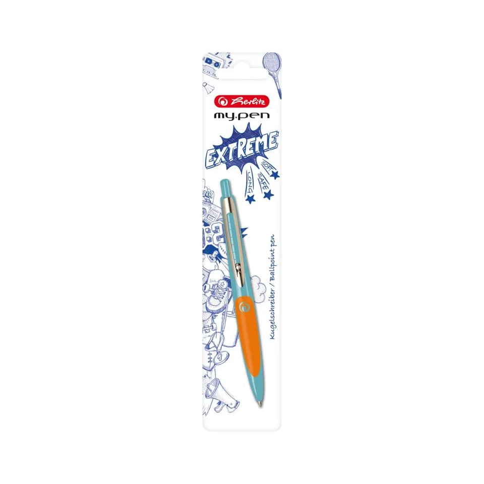 herlitz-kugelschreiber-my-pen-t-rkis-orange-mine-m-1-st-ck image 1