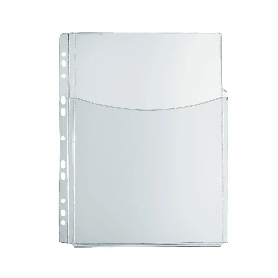 herlitz-katalogtasche-a4-pvc-mit-falten-und-eurolochung-5-st-ck-transparent image 1