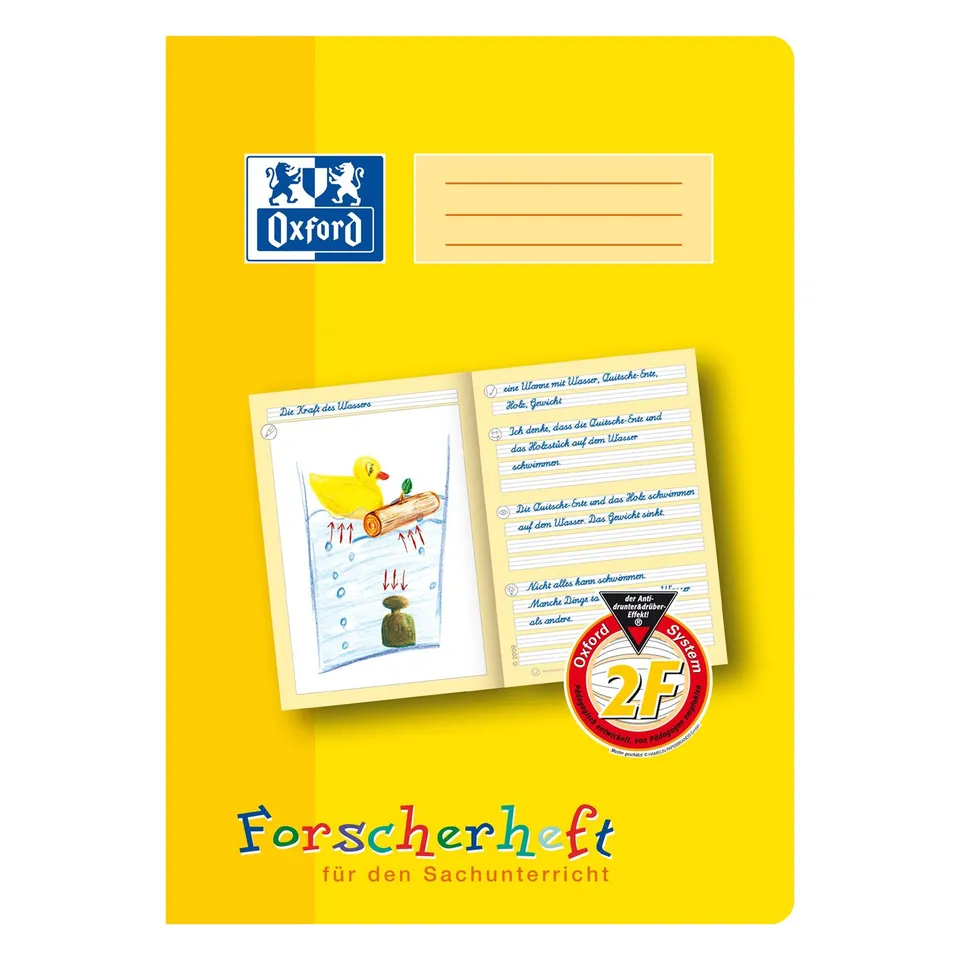 oxford-forscherheft-a4-lineatur-2f-2-klasse-gelb-10-st-ck image 1