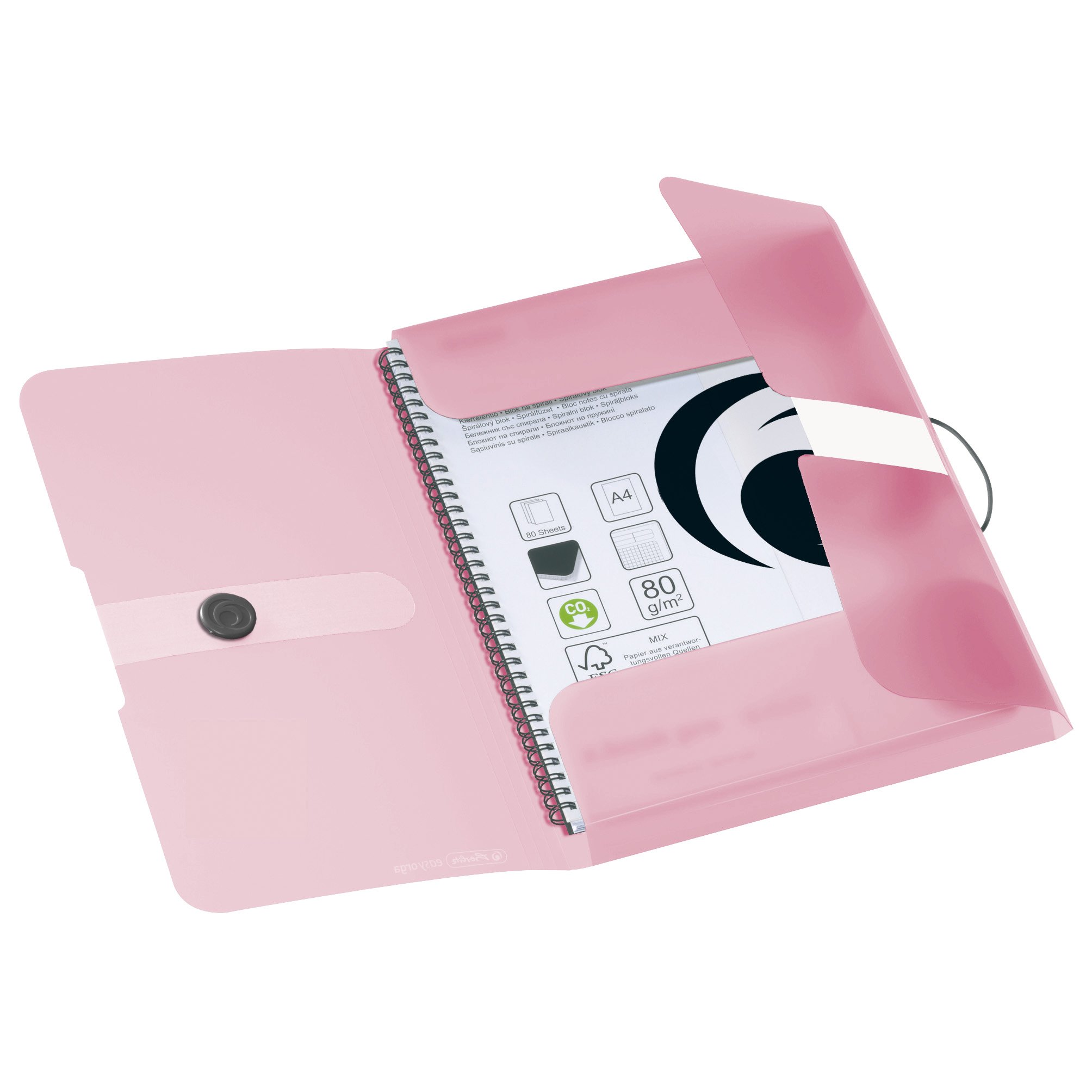 herlitz-gummizugmappe-a4-11408739-transparent-ros-3er-packung image 2