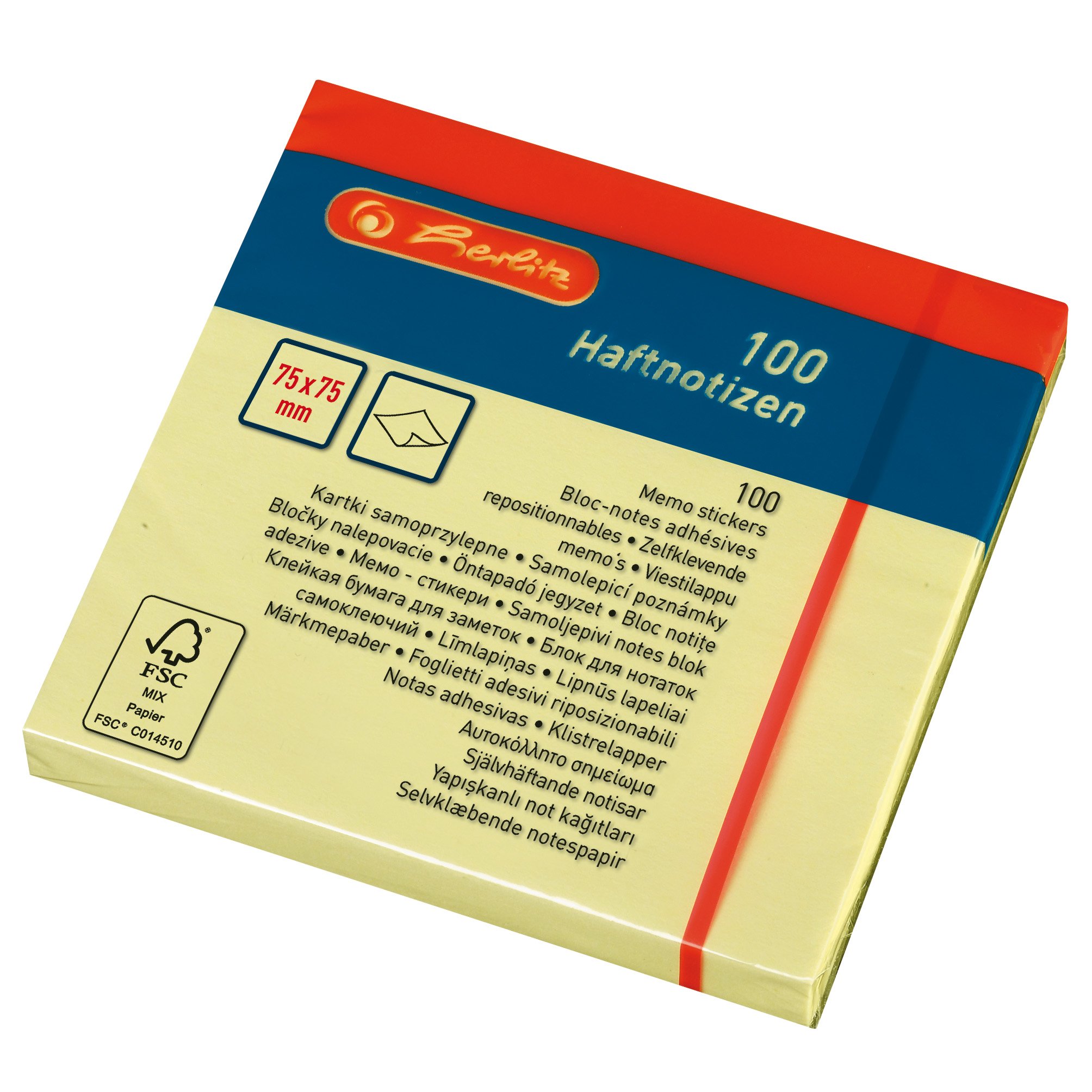 herlitz-haftnotizen-75-x-75-mm-100-blatt-hellgelb-blanko image 2