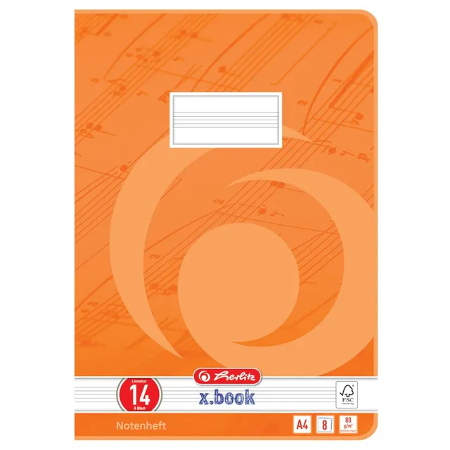 herlitz-3324407-schulheft-a4-lineatur-14-notenlinien-10er-pack image 1
