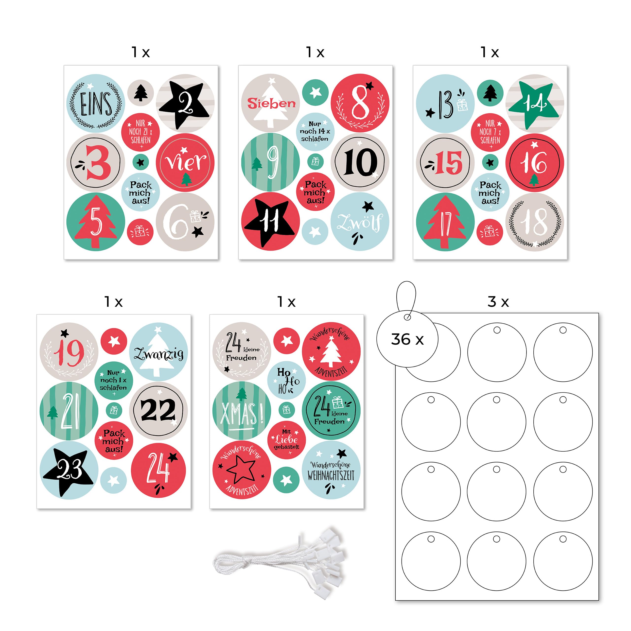 avery-zweckform-adventskalender-set-51055-36-anh-nger-60mm-mit-zahlen-1-24 image 2