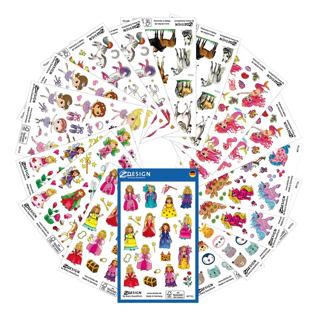 avery-zweckform-z-design-436-kinder-sticker-m-dchen-mix image 1