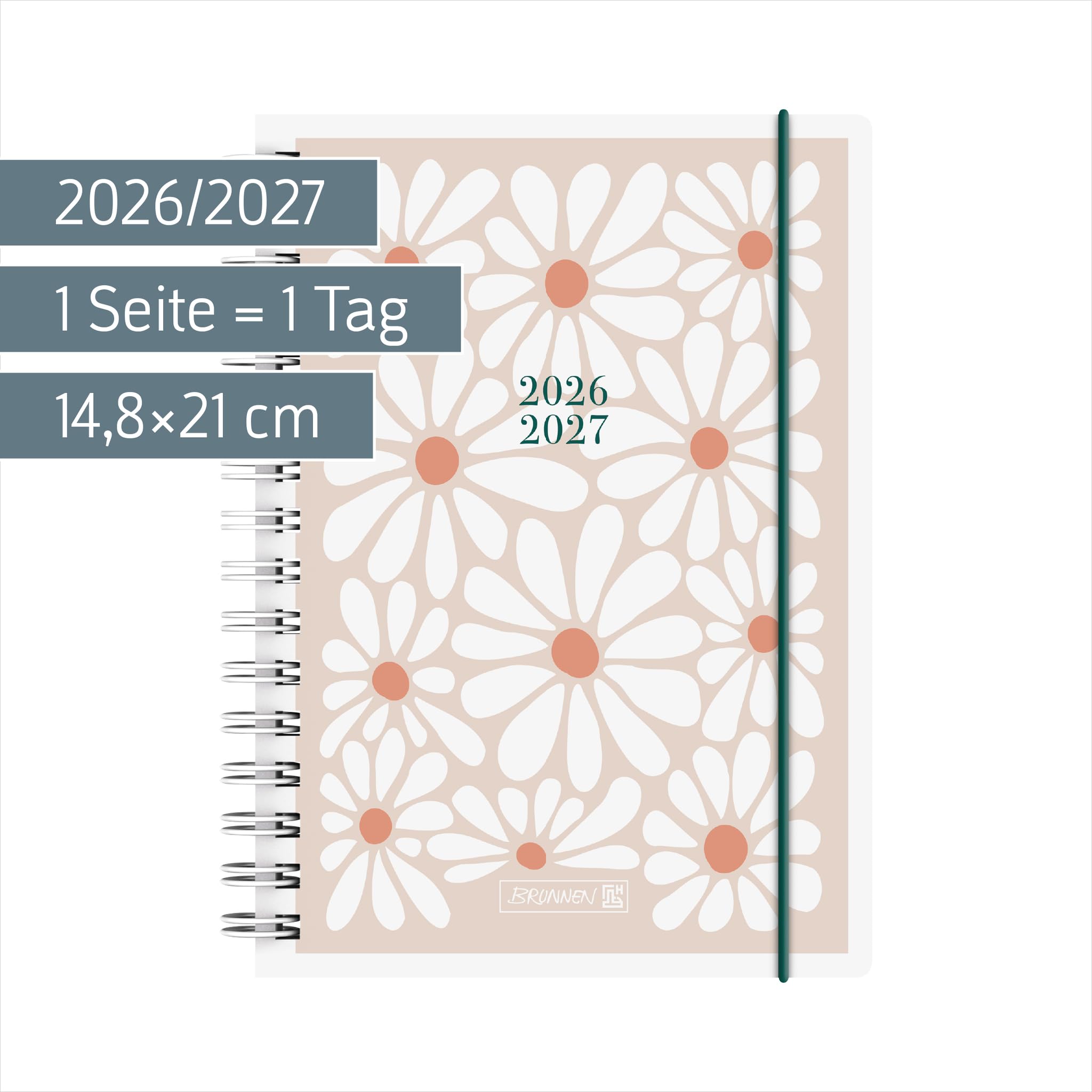 brunnen-sch-lerkalender-2026-2027-daisy-a5-kunststoff-beige-1-seite-1-tag image 2