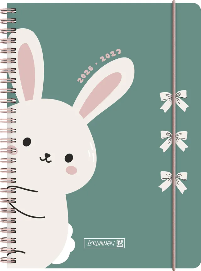 brunnen-sch-lerkalender-2026-2027-bunny-a5-2-seiten-1-woche-18-monate image 1