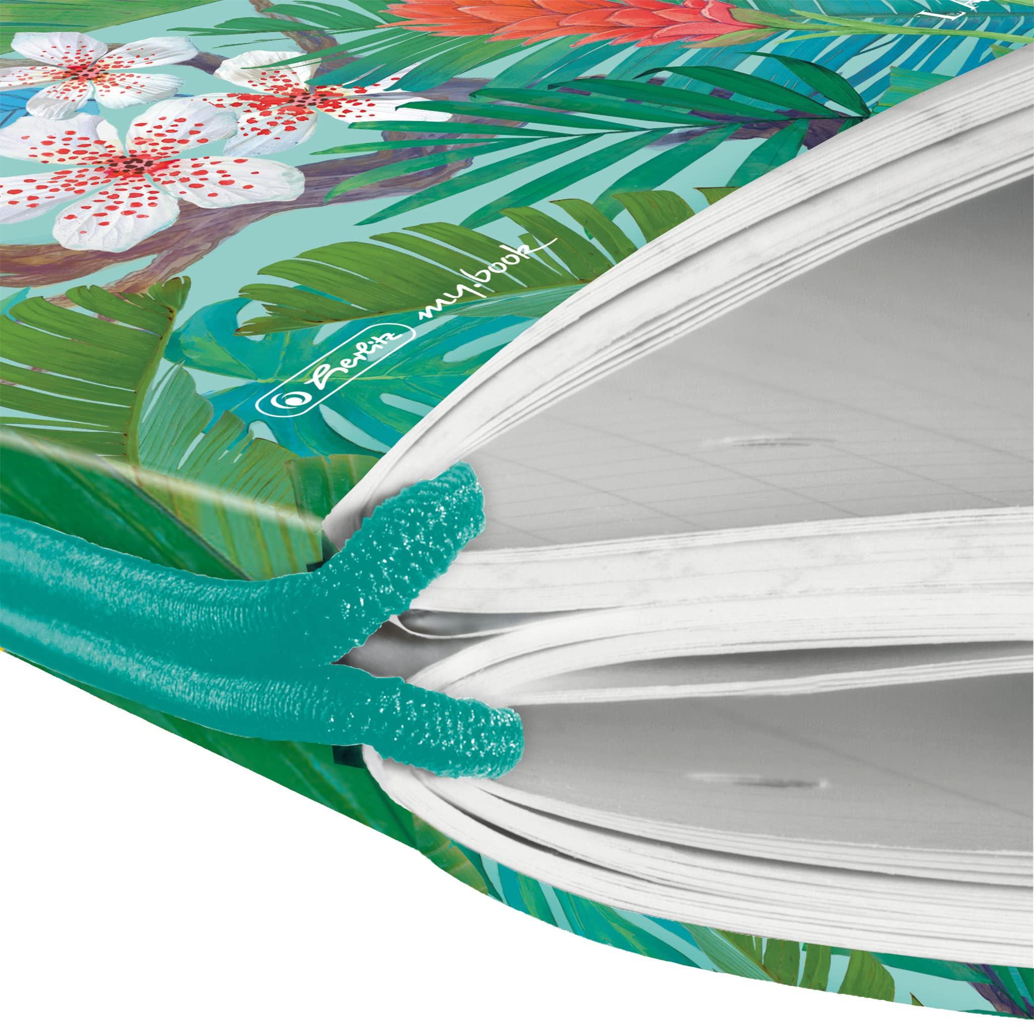 herlitz-my-book-flex-notizheft-a4-ladylike-jungle-2-x-40-blatt-kariert-liniert image 2