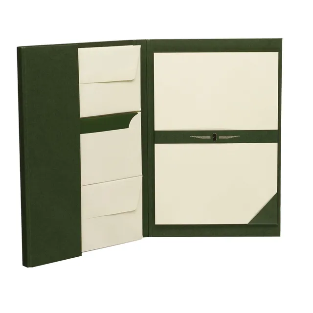 r-ssler-briefpapier-mappe-a4-25-blatt-gerippt-25-umschl-ge-gr-n image 1