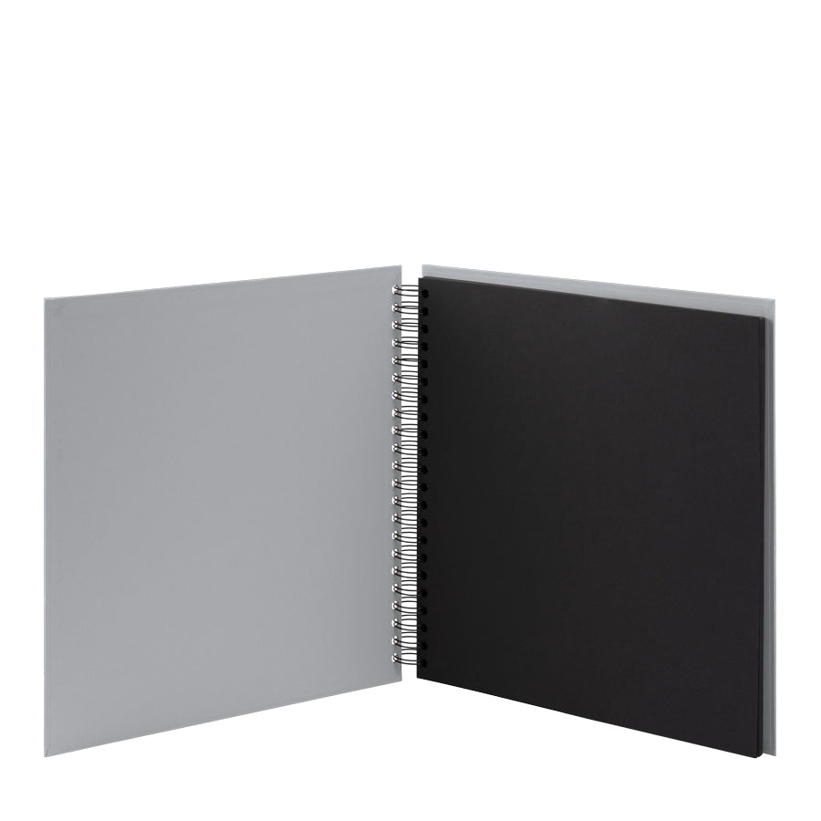 r-ssler-s-o-h-o-spiral-fotoalbum-blanko-31-x-30-cm-60-schwarze-seiten-stone-grau image 2