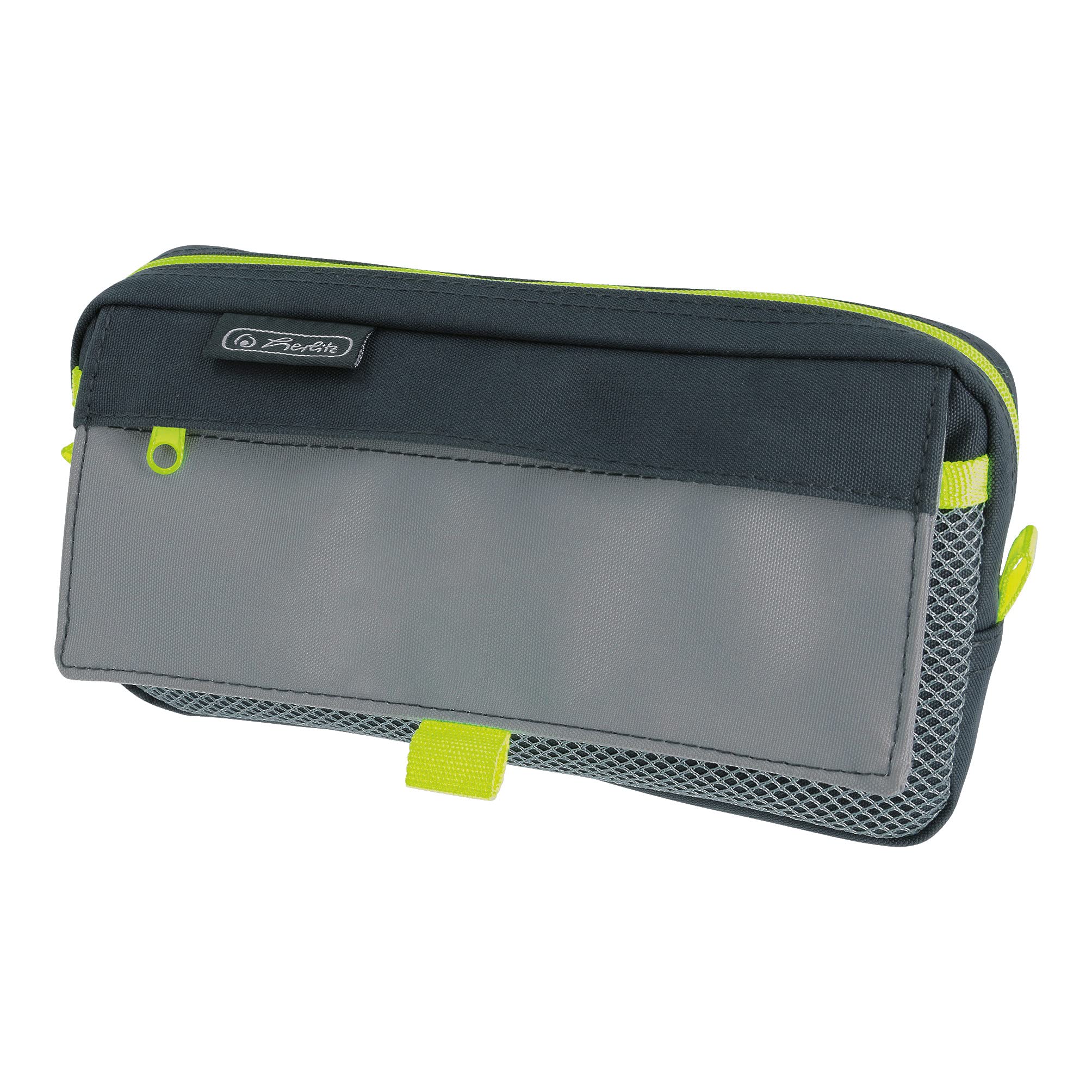 herlitz-faulenzer-my-pen-mit-2-au-entaschen-grey-neon-21-x-11-x-5-5-cm image 1