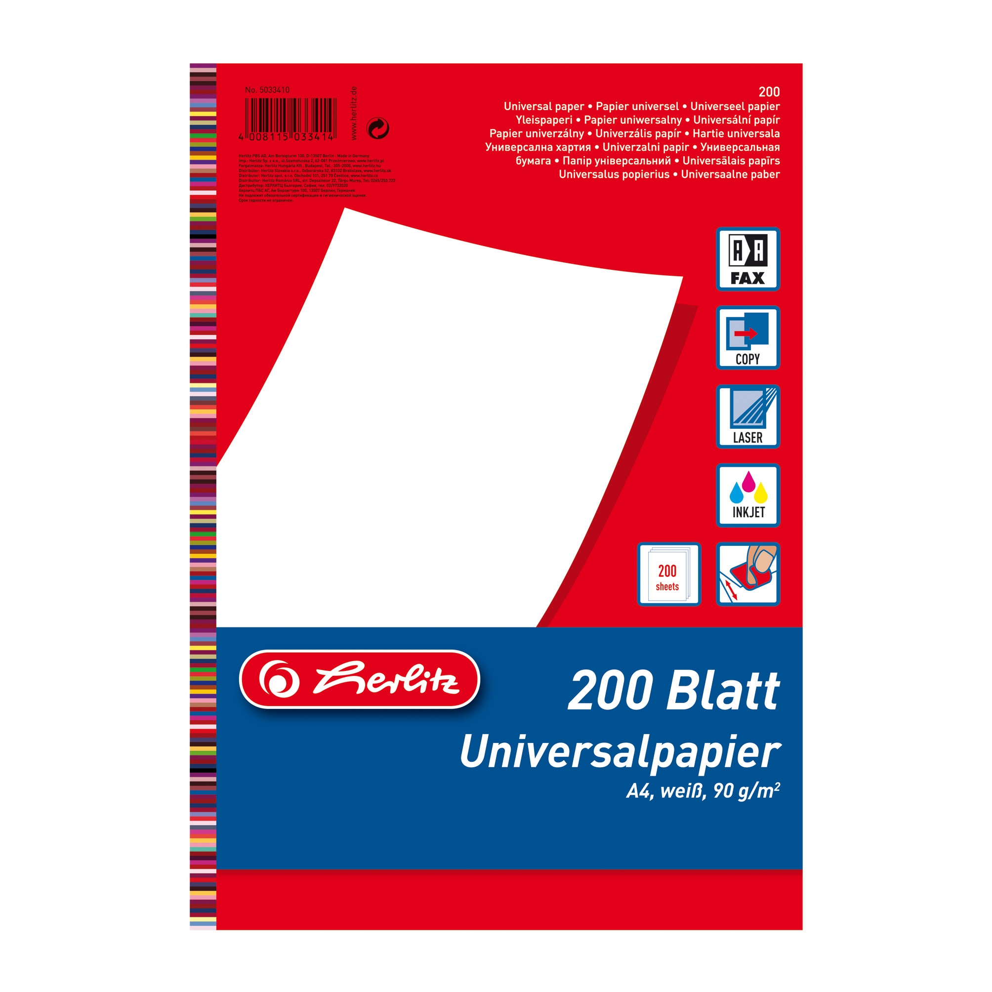 herlitz-universalpapier-a4-90g-wei-200-blatt image 1