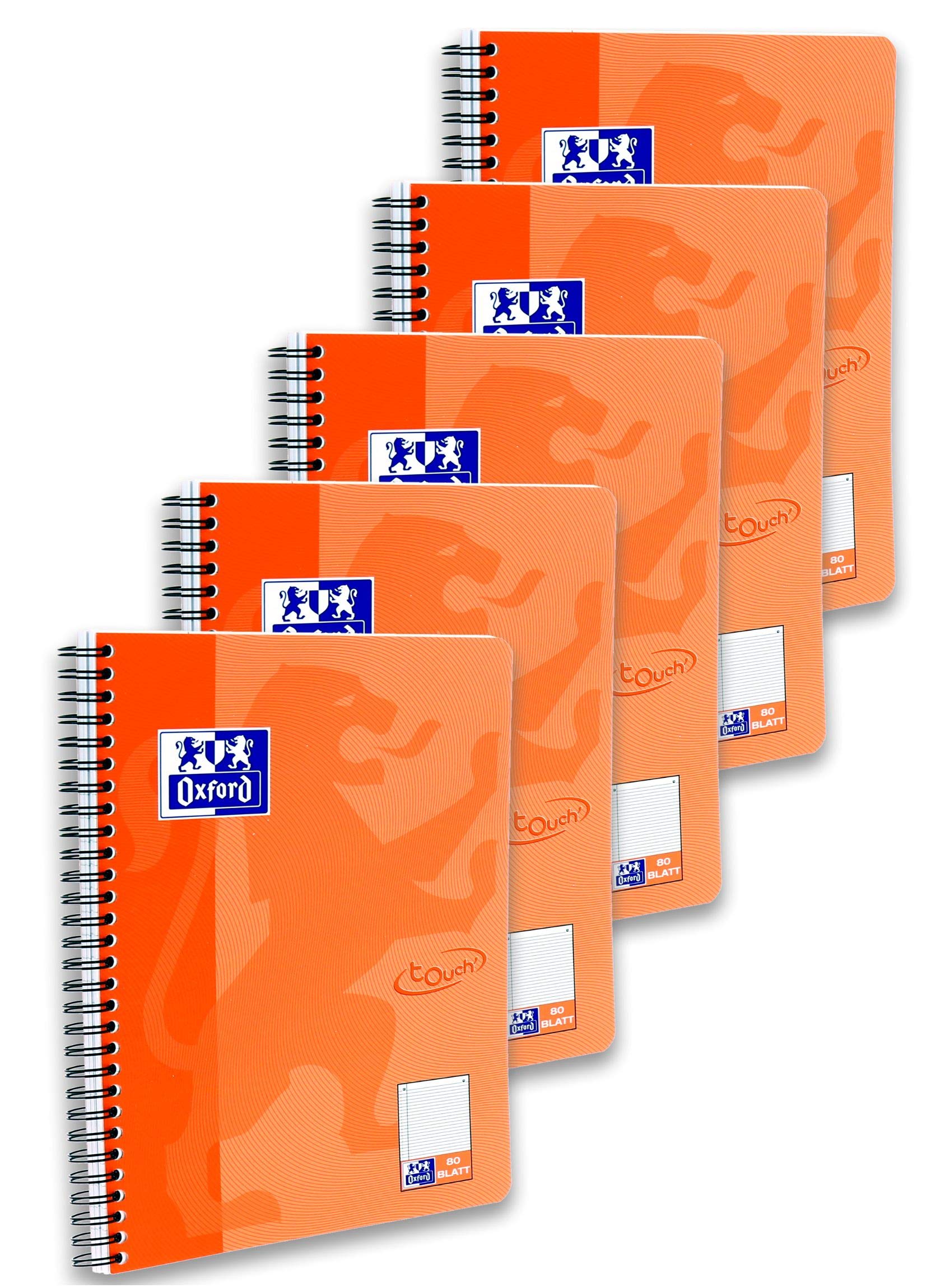 oxford-touch-collegeblock-b5-liniert-mit-rand-80-blatt-aqua-5er-pack image 8