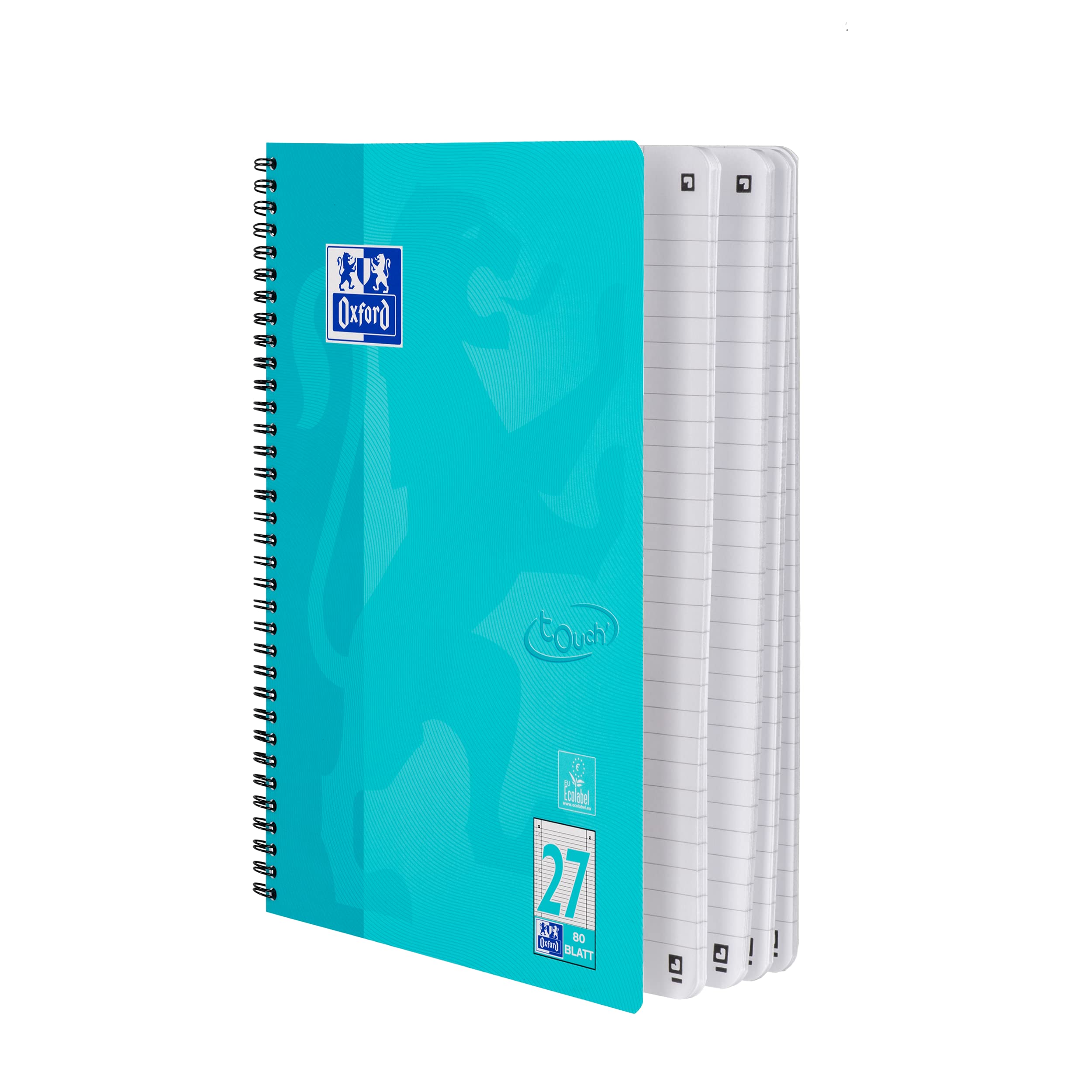 oxford-touch-collegeblock-a4-liniert-160-seiten-t-rkis-10-st-ck image 3