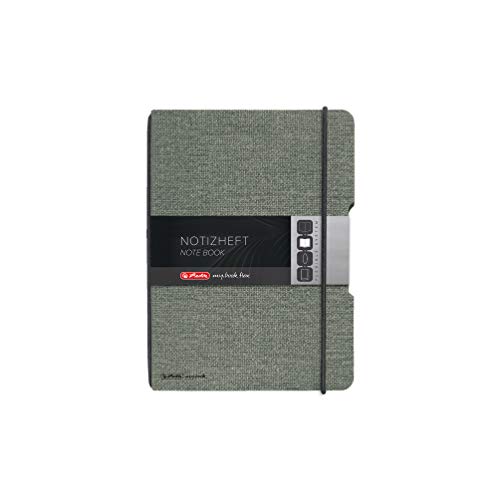 herlitz-50033720-notizheft-flex-a6-punktiert-grau-leinen-wechselcover-40-blatt image 6