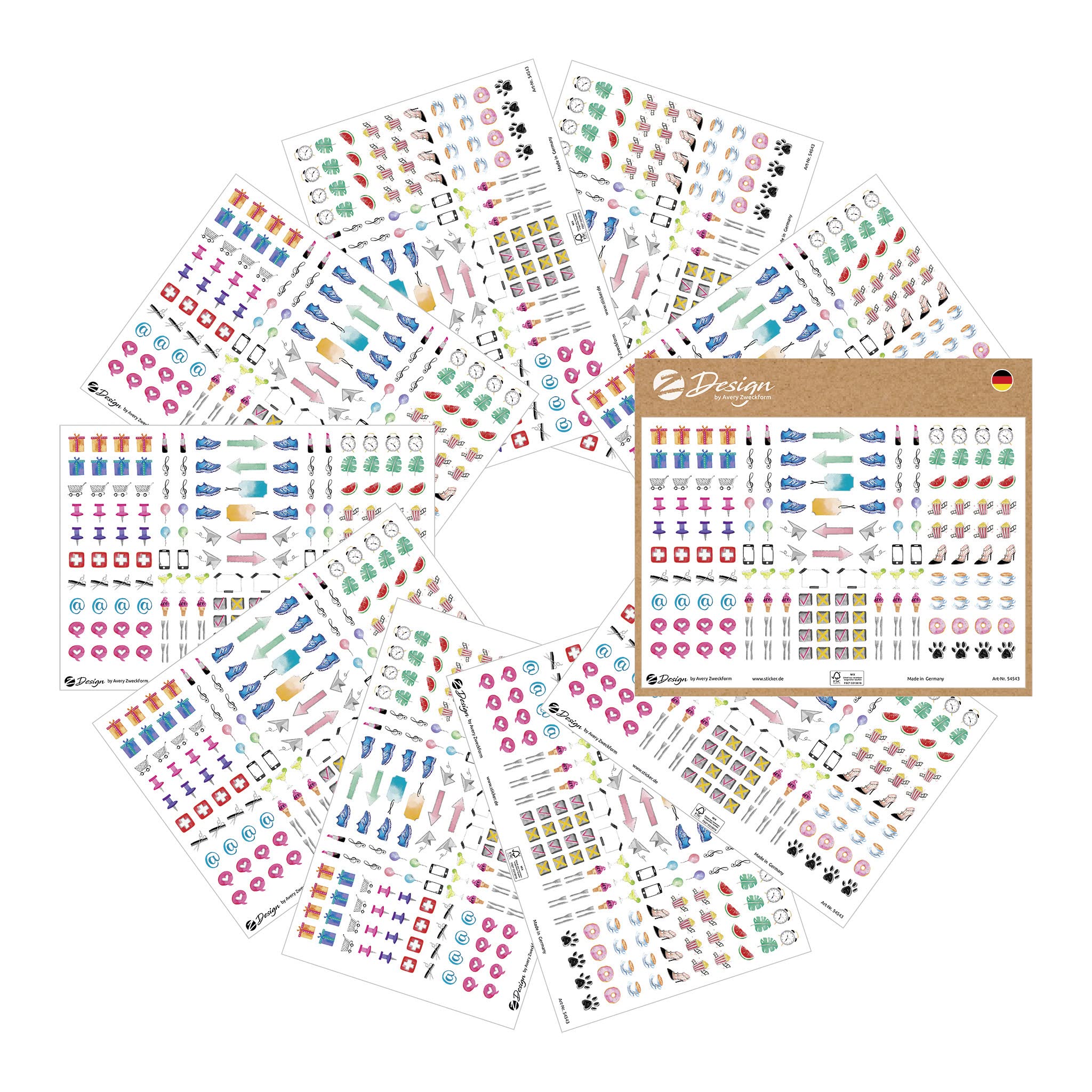 avery-zweckform-51006-bullet-journal-sticker-set-1-640-icon-aufkleber-mehrfarbig image 1
