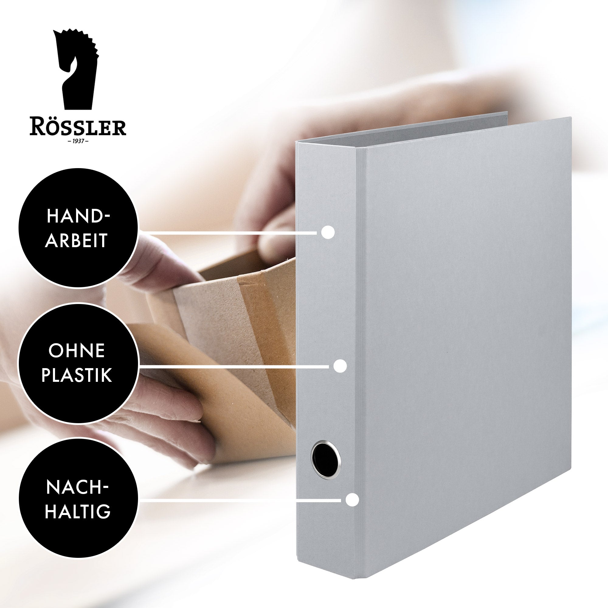 r-ssler-s-o-h-o-ordner-schmal-a4-5-cm-rippenpr-gung-stone-grau image 5