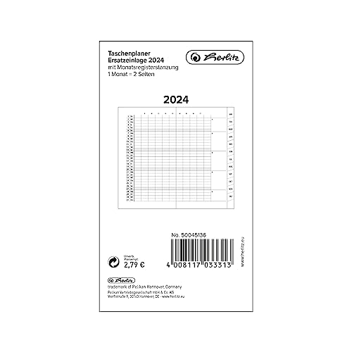 herlitz-taschenplaner-ersatzeinlage-2024-1-monat-2-seiten-slimline image 4