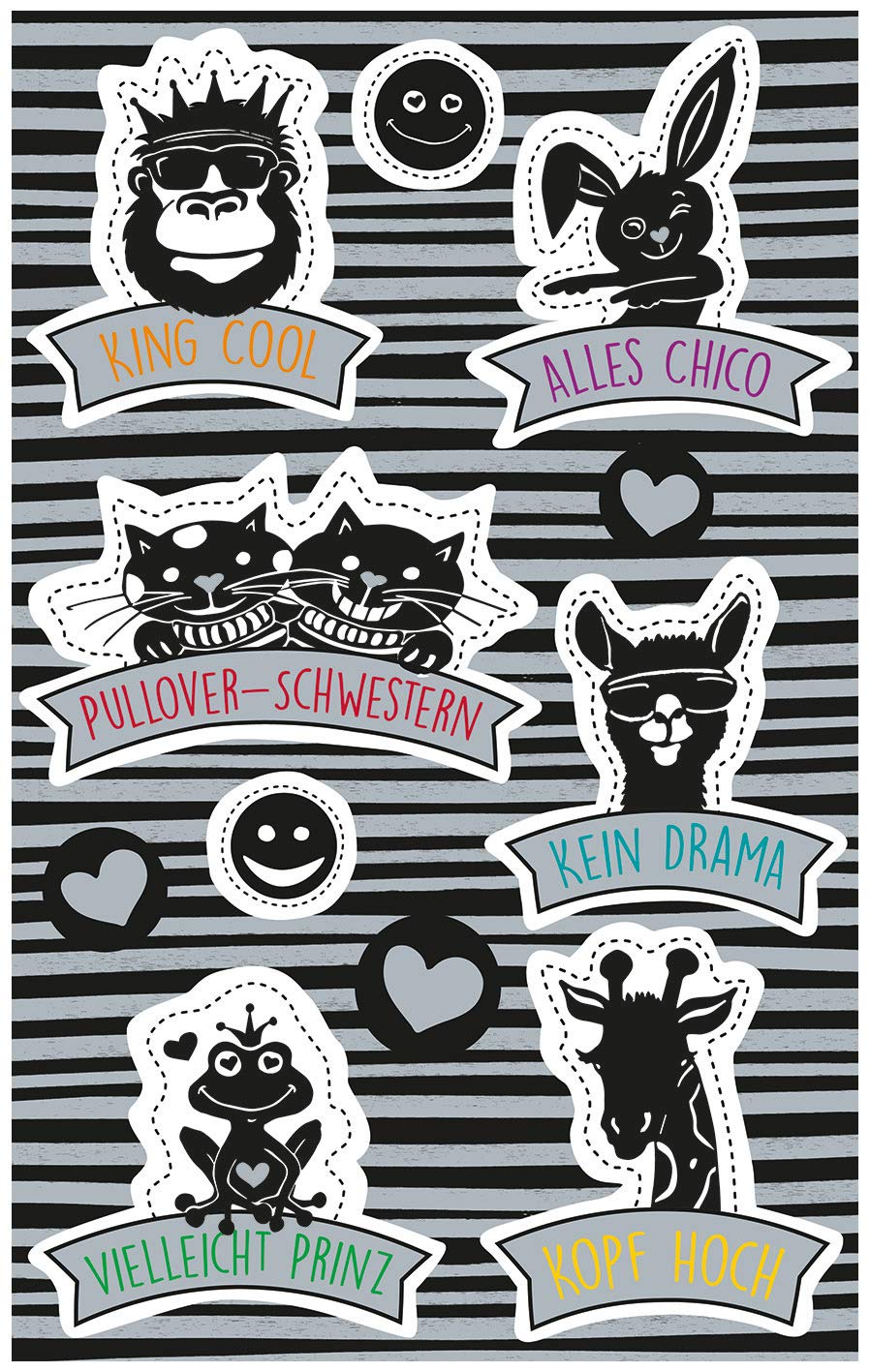 avery-zweckform-z-design-57082-deko-sticker-coole-tiere-11-tieraufkleber-mit-sil image 1