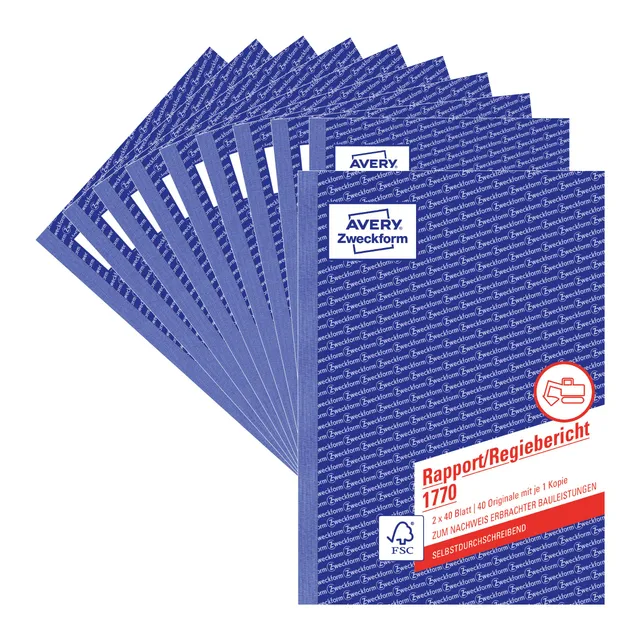 avery-zweckform-1770-10-rapport-regiebericht-a5-selbstdurchschreibend-10er-pack image 1