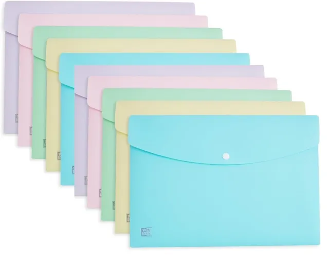 oxford-dokumenten-mappen-a4-kunststoff-pastell-10er-pack image 1