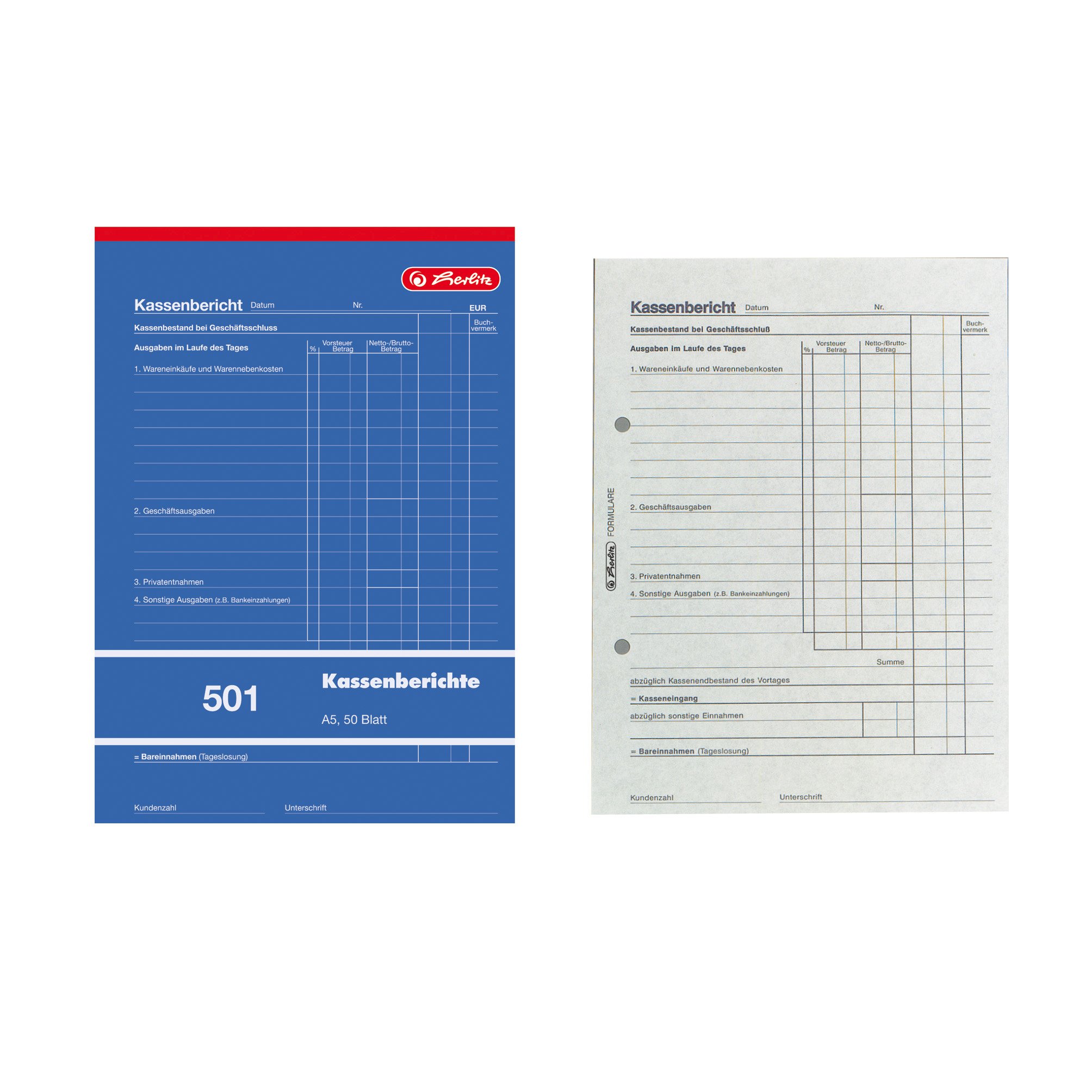 herlitz-kassenberichtsblock-a5-50-blatt-perforiert-gelocht image 2