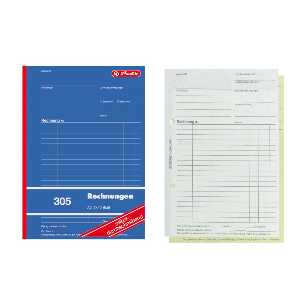 herlitz-888529-rechnungsbuch-a5-2x40-blatt-selbstdurchschreibend-10-st-ck image 1