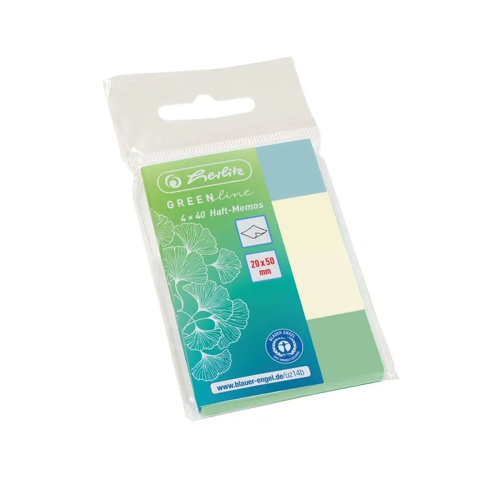 herlitz-haft-memos-20-x-50-mm-greenline-4-x-40-blatt image 1