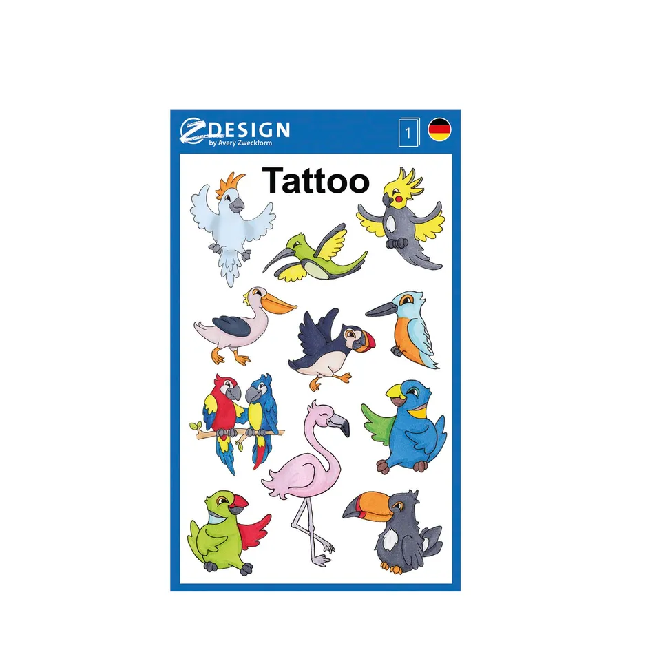 avery-zweckform-56762-tattoos-kinder-v-gel-tempor-r-11-st-ck-wasserfest image 1