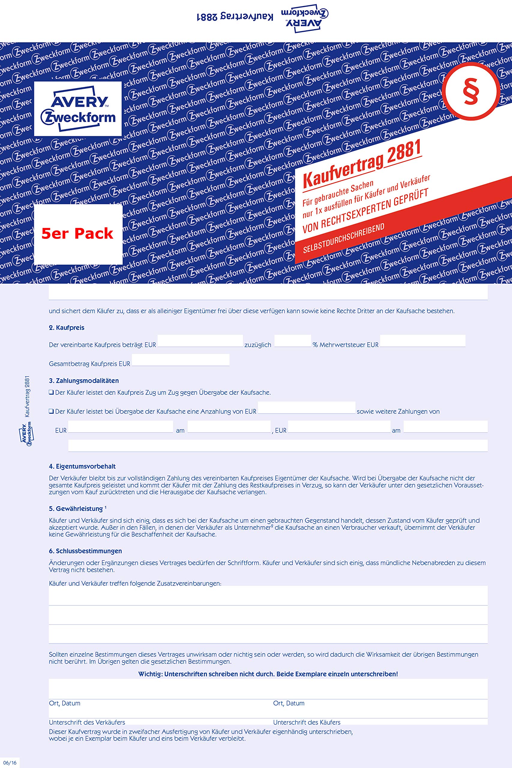 avery-zweckform-2881-5-kaufvertrag-allgemein-privat-a4-selbstdurchschreibend-5-s image 3