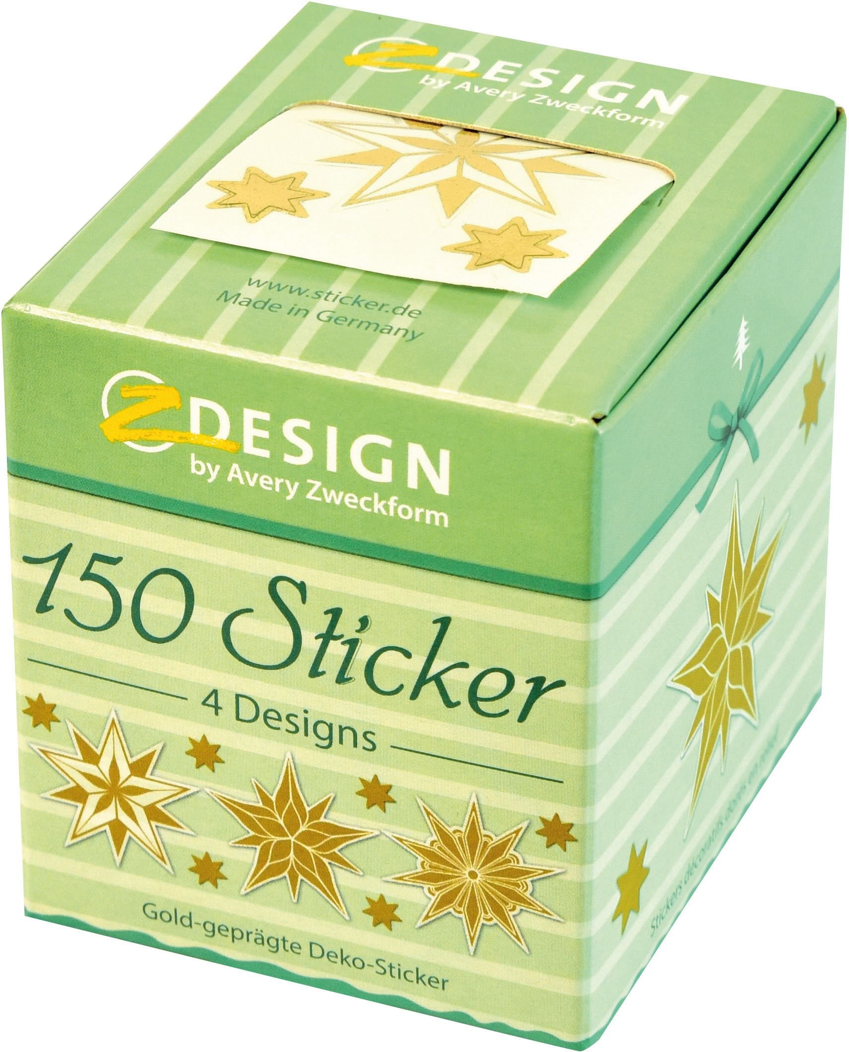 avery-zweckform-56823-sticker-sterne-goldpr-gung-transparent-38-mm-50-st-ck-auf- image 2