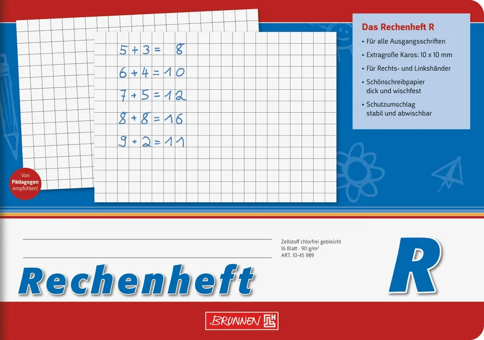 brunnen-rechenheft-r-a5-quer-16-blatt-mit-10-mm-k-stchen image 1