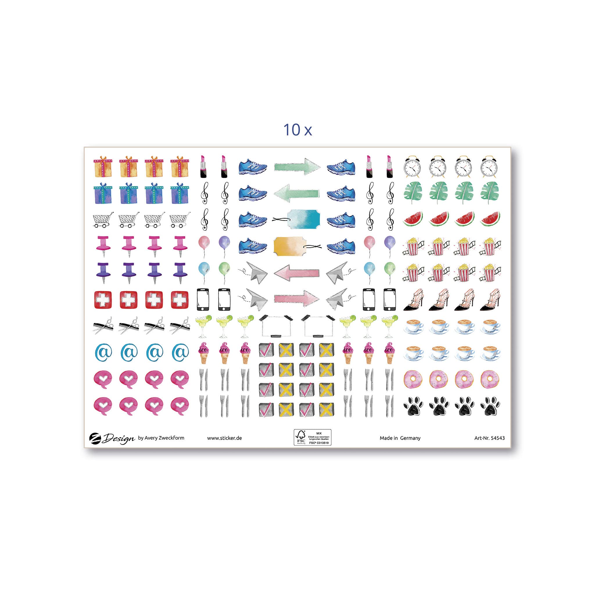 avery-zweckform-51006-bullet-journal-sticker-set-1-640-icon-aufkleber-mehrfarbig image 2