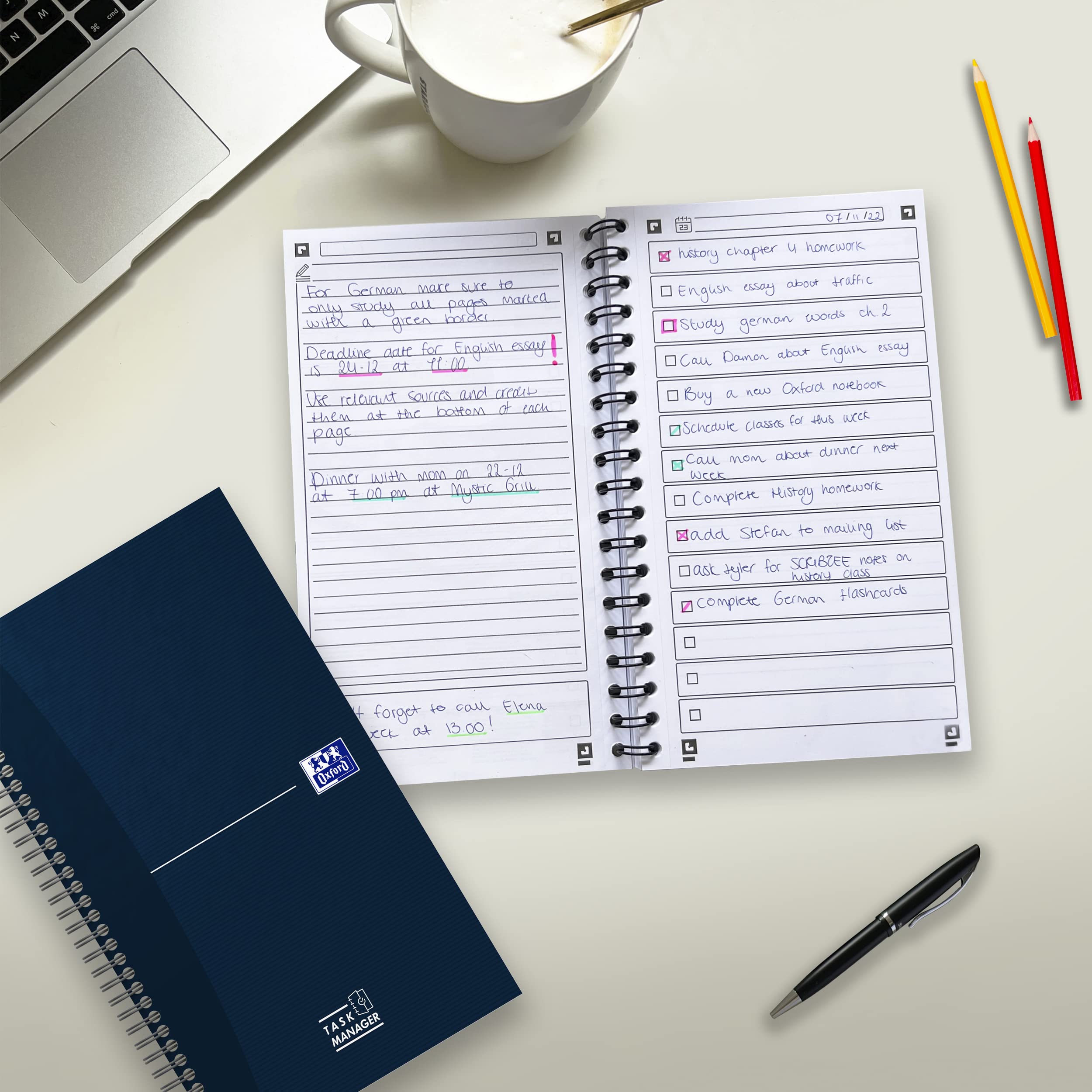 oxford-task-manager-to-do-notizbuch-a5-blau-spiralbindung-460-seiten image 5