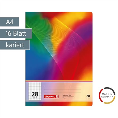 brunnen-schulheft-a4-lineatur-28-16-blatt-kariert-mehrfarbig image 6
