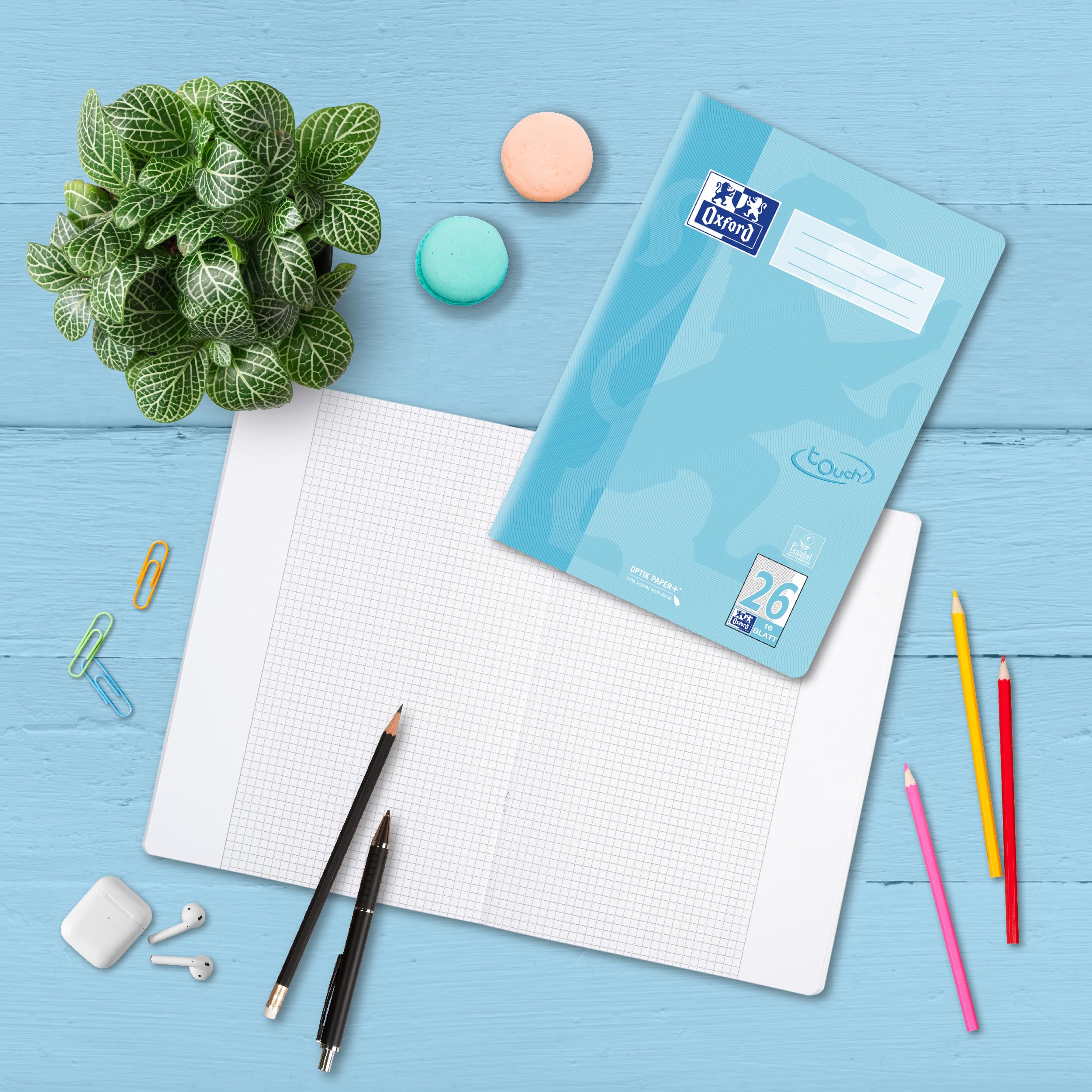 oxford-schulheft-touch-a4-lineatur-26-kariert-16-blatt-pastell-blau-15er-pack image 7