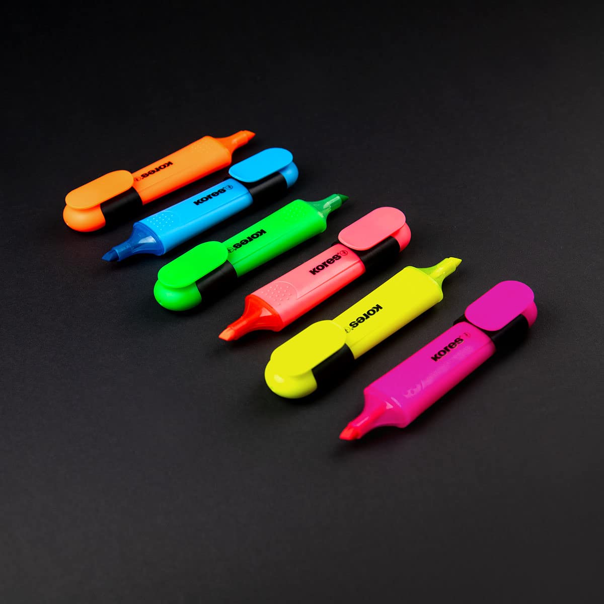 kores-tm36160-bright-liner-textmarker-6er-set-keilspitze-neon image 3