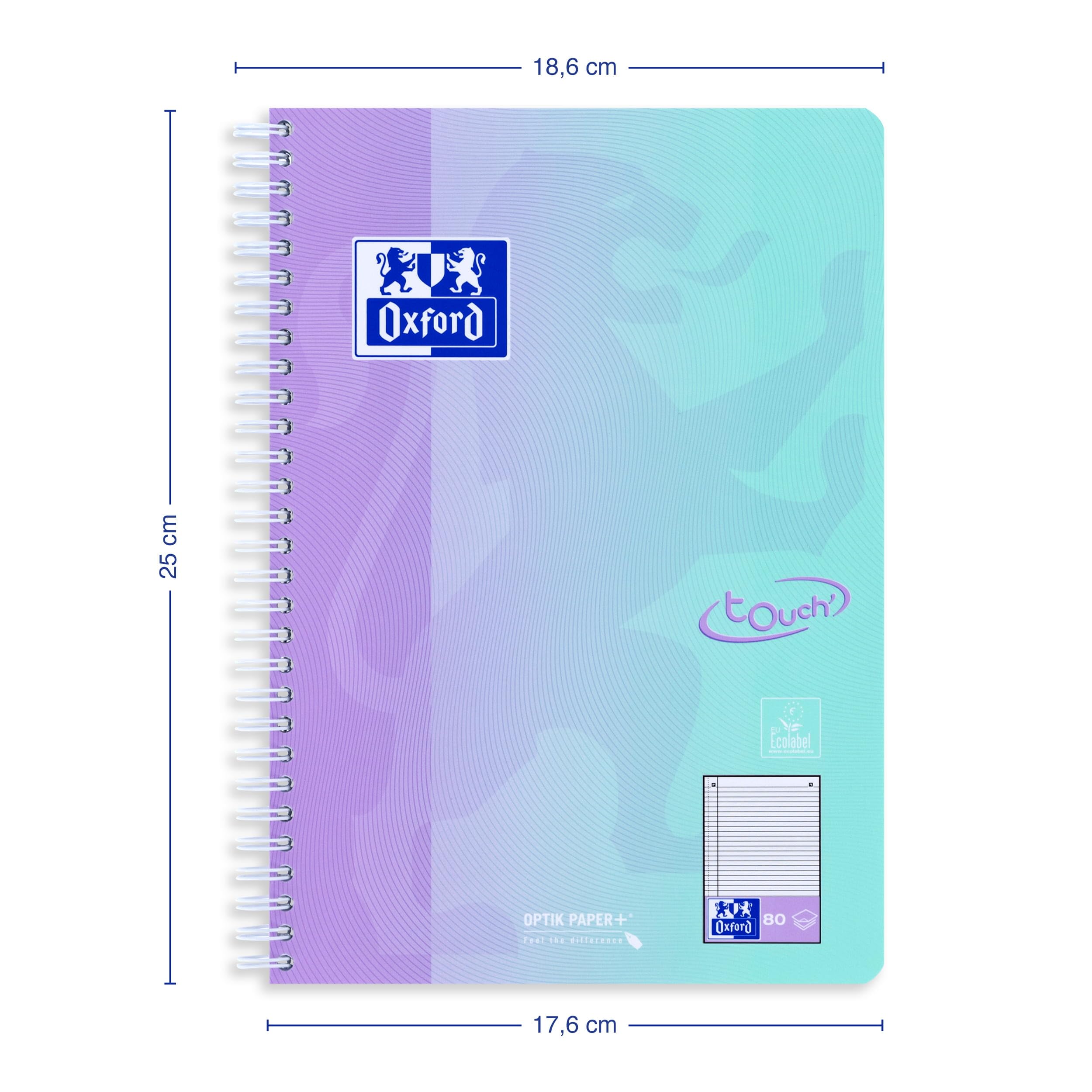 oxford-touch-collegeblock-b5-liniert-6er-set-mit-pastell-farbverlauf image 2