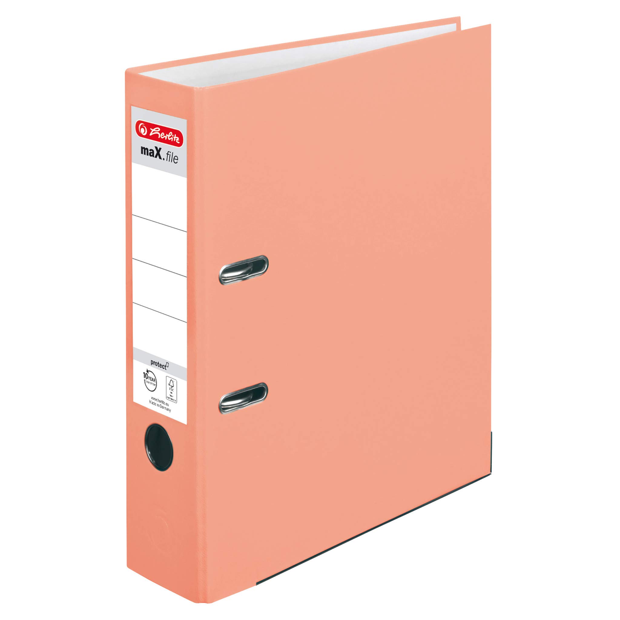 herlitz-ordner-a4-max-file-protect-8-cm-apricot-hellorange image 1