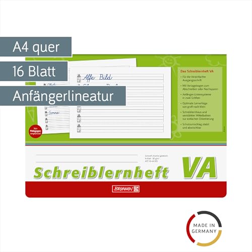 brunnen-schreiblernheft-va-a4-quer-16-blatt-mit-zwei-liniensystemen image 5
