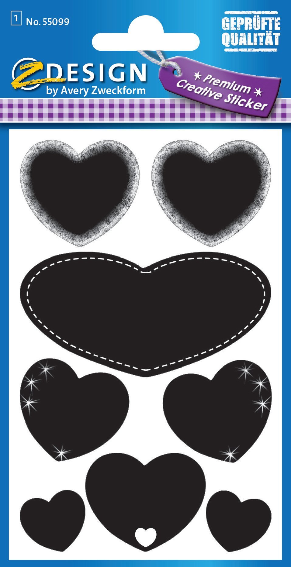 avery-zweckform-z-design-tafel-etiketten-widmung-foliensticker-8-st-ck image 1
