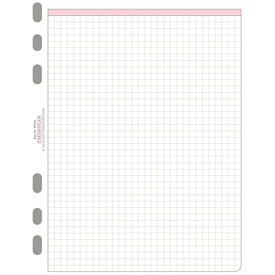 chronoplan-50304-kalendereinlagen-a5-kariert-50-blatt-mit-universallochung image 1