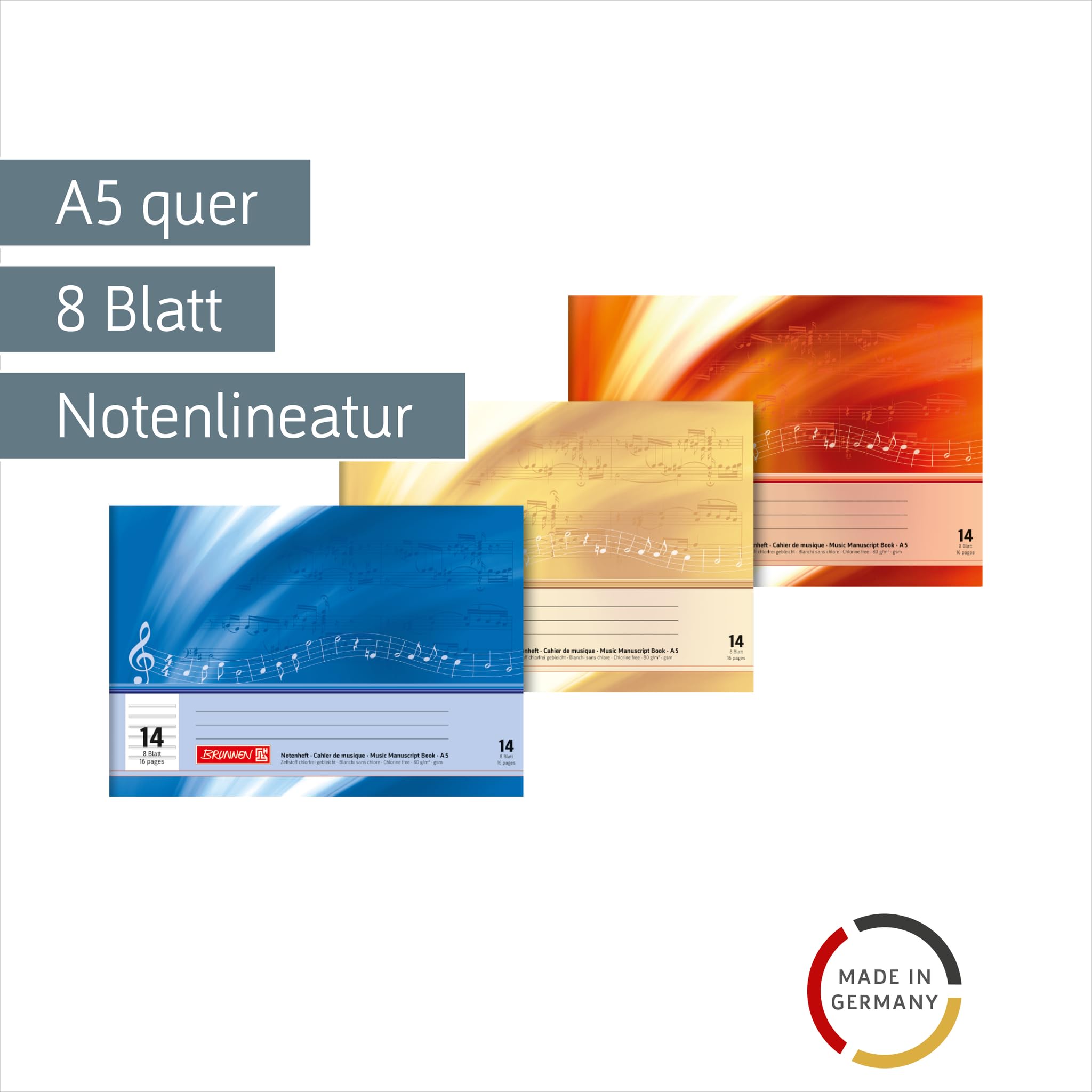 brunnen-notenheft-a5-quer-8-blatt image 2