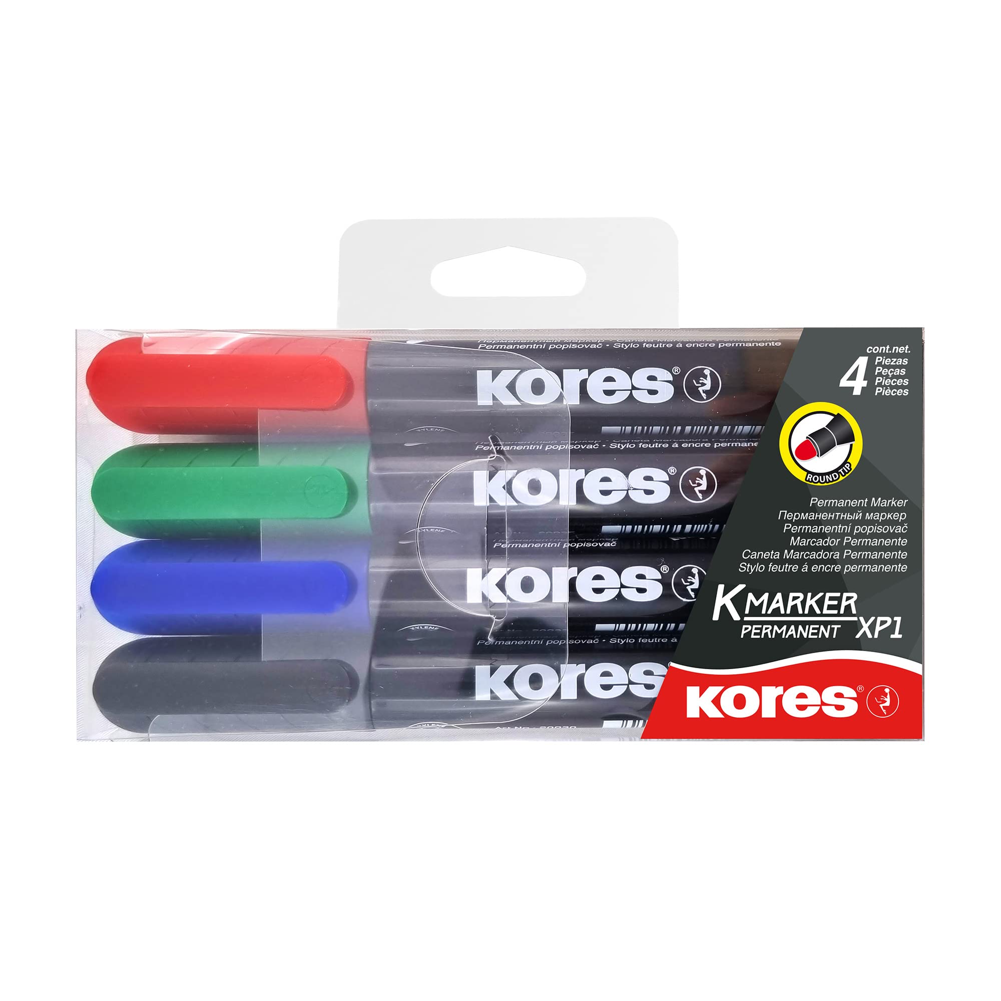 kores-k-marker-xp1-permanent-marker-rundspitze-4-farben image 1
