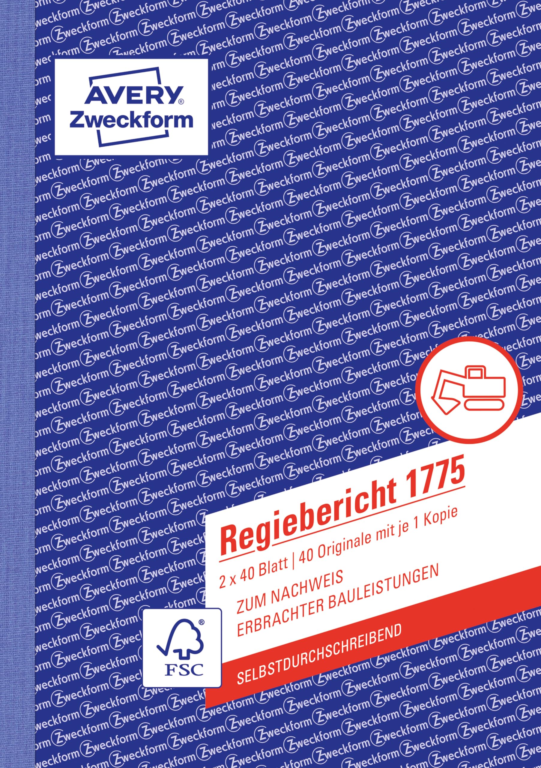 avery-zweckform-1775-regiebericht-a5-selbstdurchschreibend-2x40-blatt-wei-gelb image 1