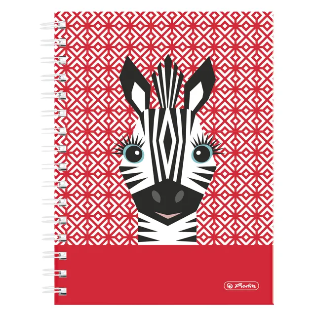 herlitz-spiralboutiquebuch-a5-100-blatt-kariert-cute-animals-zebra image 1