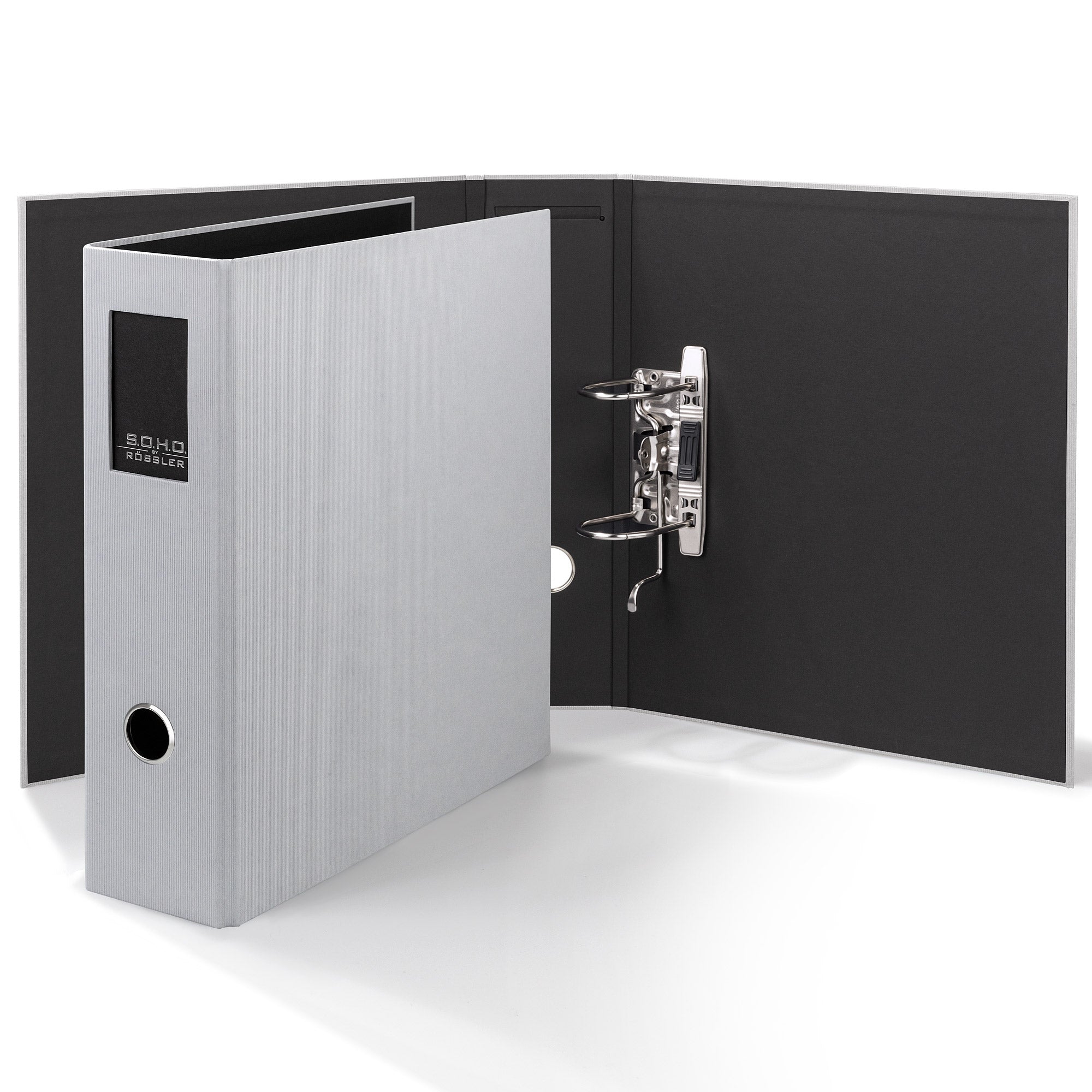 r-ssler-s-o-h-o-ordner-breit-a4-8-5-cm-stone-grau-mit-r-ckenschild image 2