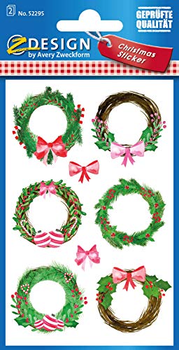 avery-zweckform-z-design-52295-weihnachtsaufkleber-kr-nze-schleifen-16-st-ck image 6