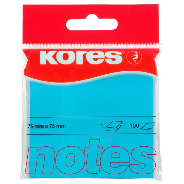 kores-n47078-haftnotizen-notes-75x75-mm-blau-100-blatt image 1
