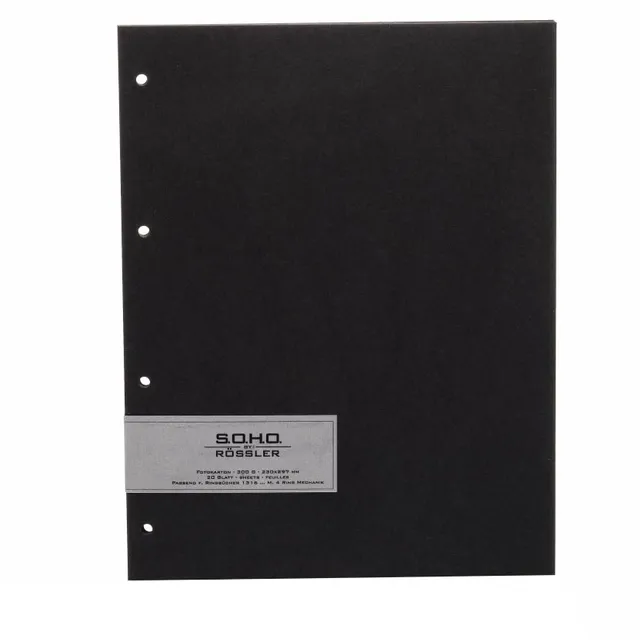 r-ssler-fotoringbuch-nachf-llseiten-a4-blanko-schwarz-20-seiten image 1